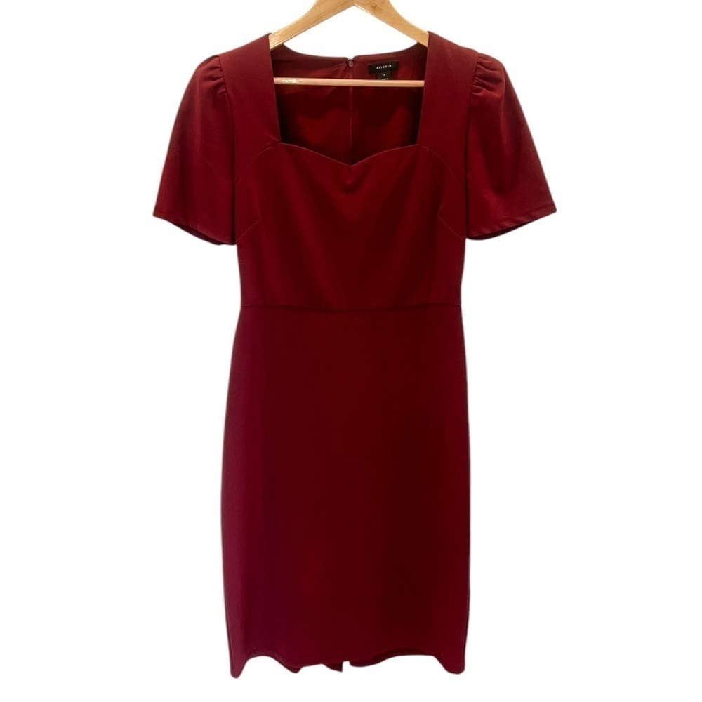 Halogen Burgundy Midi Dress - Picture 2 of 4